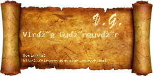 Virág Gyöngyvér névjegykártya