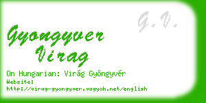 gyongyver virag business card