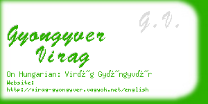 gyongyver virag business card
